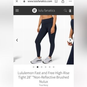 Lululemon Fast & Free Leggings Size 4